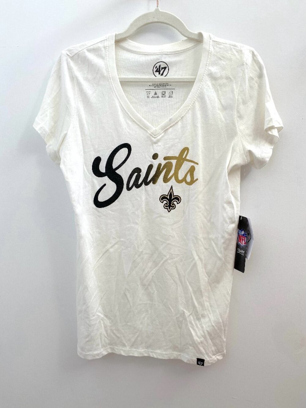 47 White Saints V-Neck NWT Medium
